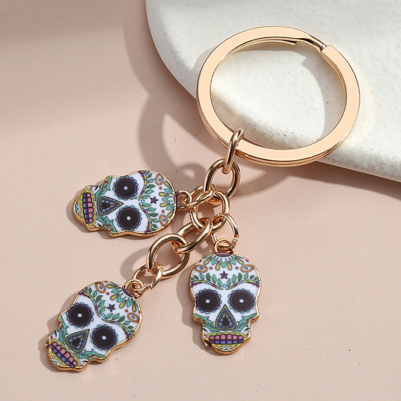 Dripping Oil Alloy Charm Keychain | Owl, Ladybug & Ghost Face | JP Collections