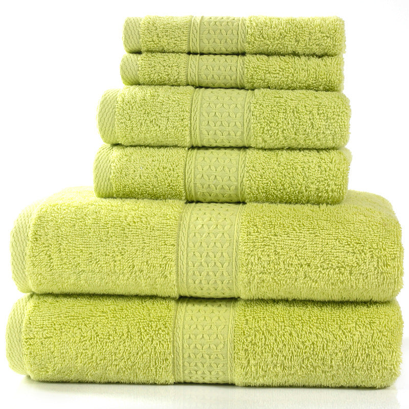 Pure Cotton 6-Piece Towel Set | Bath, Hand & Face Cloths