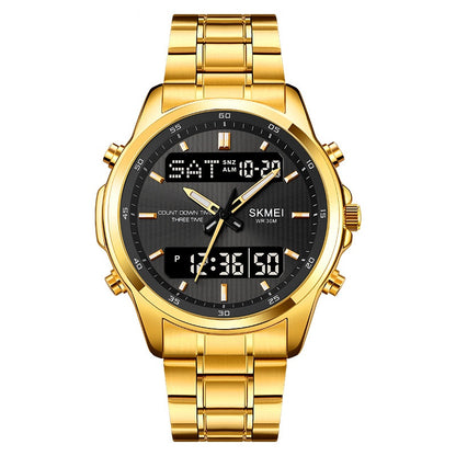 Men’s Dual Display Sport Watch – 53mm, Japanese Movement, Stopwatch & Alarm