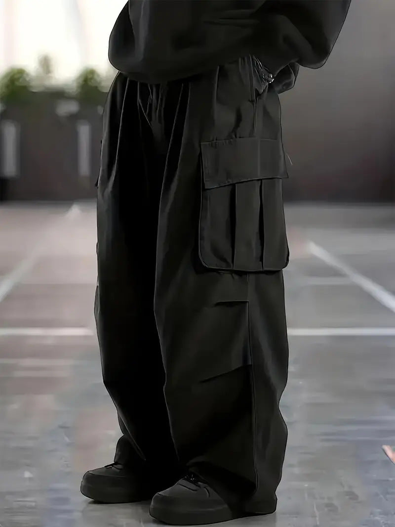 Men's High Waist Straight-Leg Trousers with Belt | 3 Colours S-2XL