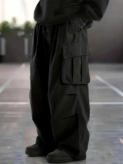 Men's High Waist Straight-Leg Trousers with Belt | 3 Colours S-2XL