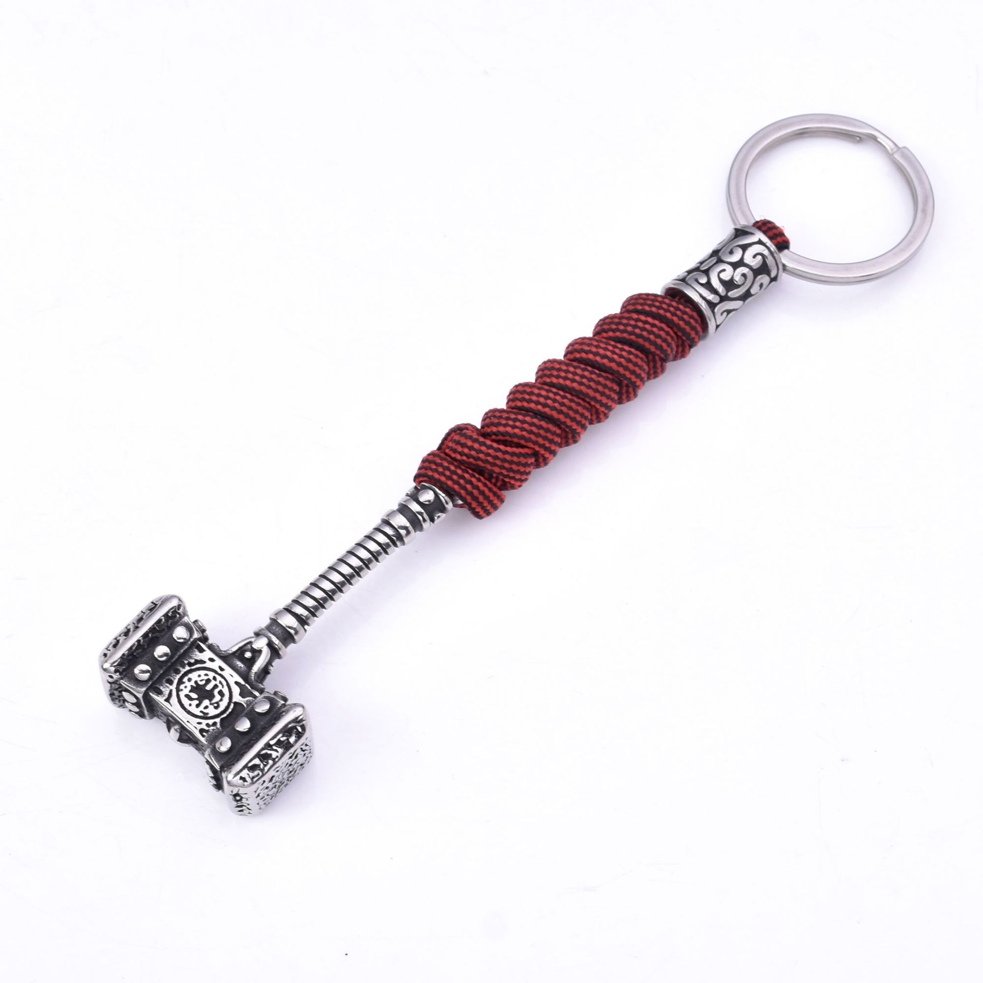 Handmade Woven Paracord Keychain | Steel Hammer Buckle | 7 Colours