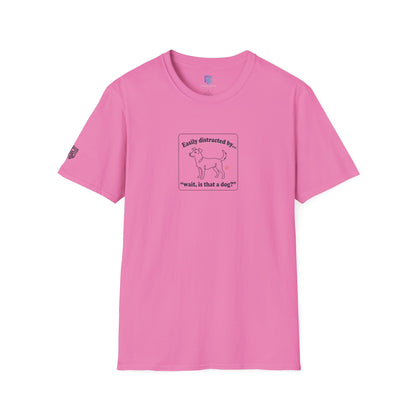 'Easily Distracted By…wait, is that a dog?' Cartoon Dog Graphic Tee