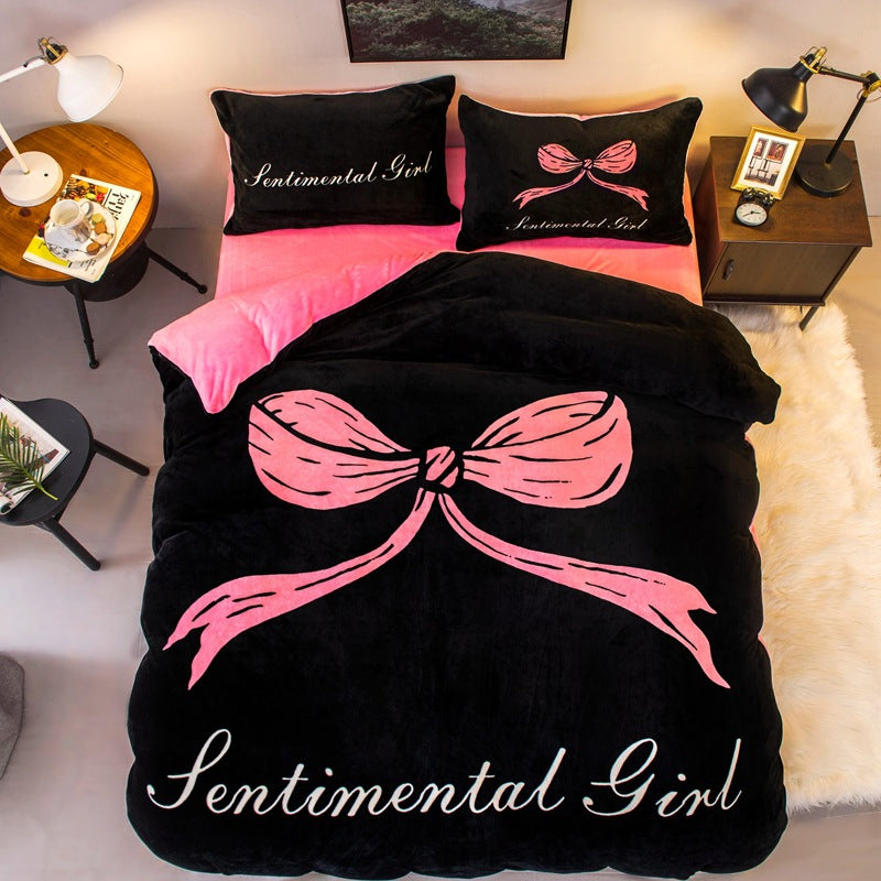 French Velvet Flannel Bedding Set | 4 Piece | 19 Prints