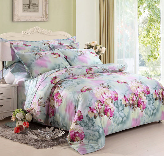 Long-Staple Cotton Bedding Set 4 Piece | 7 Colours, 3 Sizes