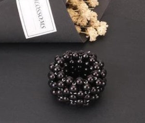 Handmade Pearl Beaded Hair Rope – Elegant Scrunchie