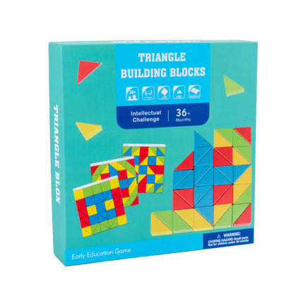 Wisdom Triangle Wooden Building Block Puzzle - Beech Wood Logic Toy