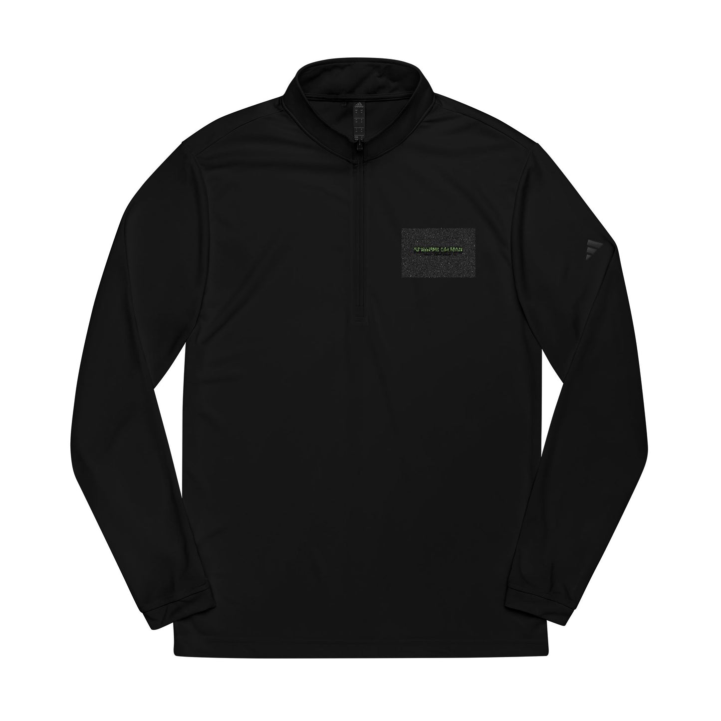Adidas Embroidered Quarter-Zip Pullover | White Athletic Top