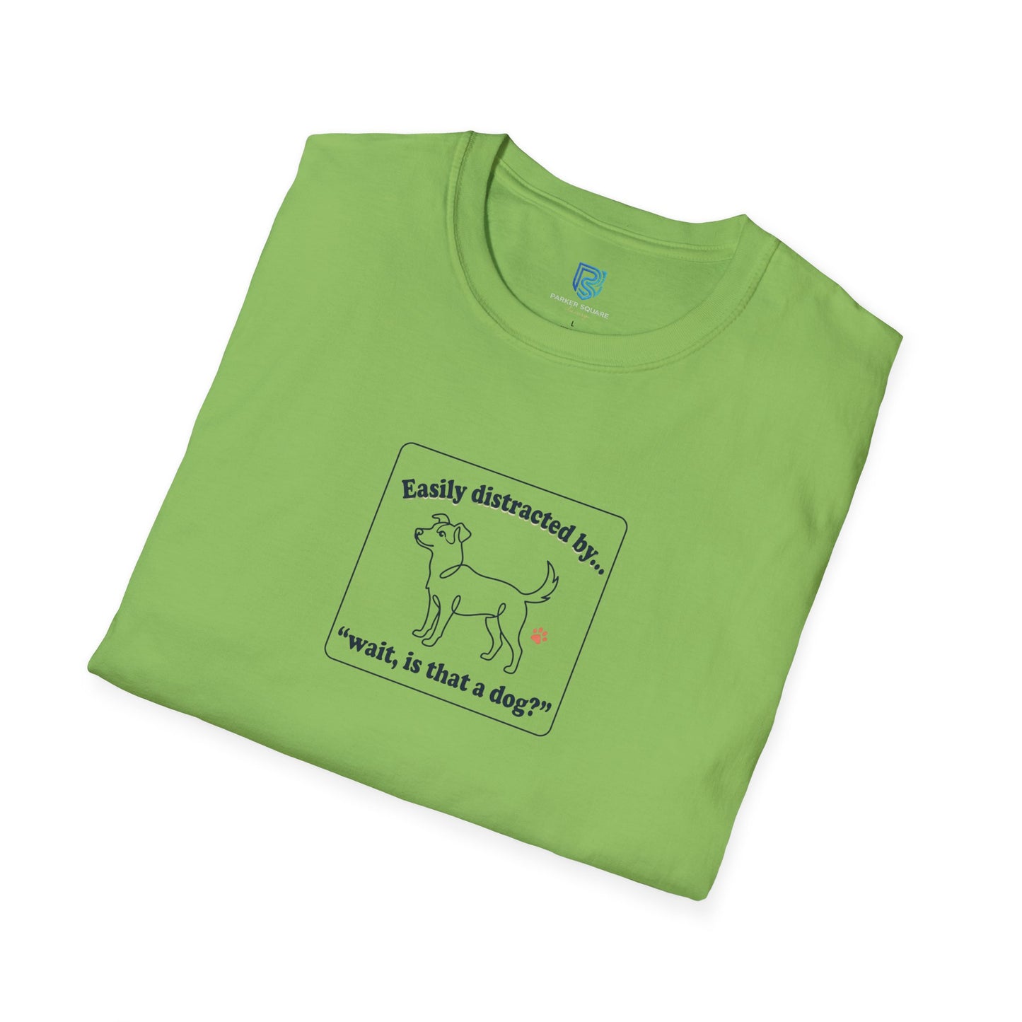 'Easily Distracted By…wait, is that a dog?' Cartoon Dog Graphic Tee