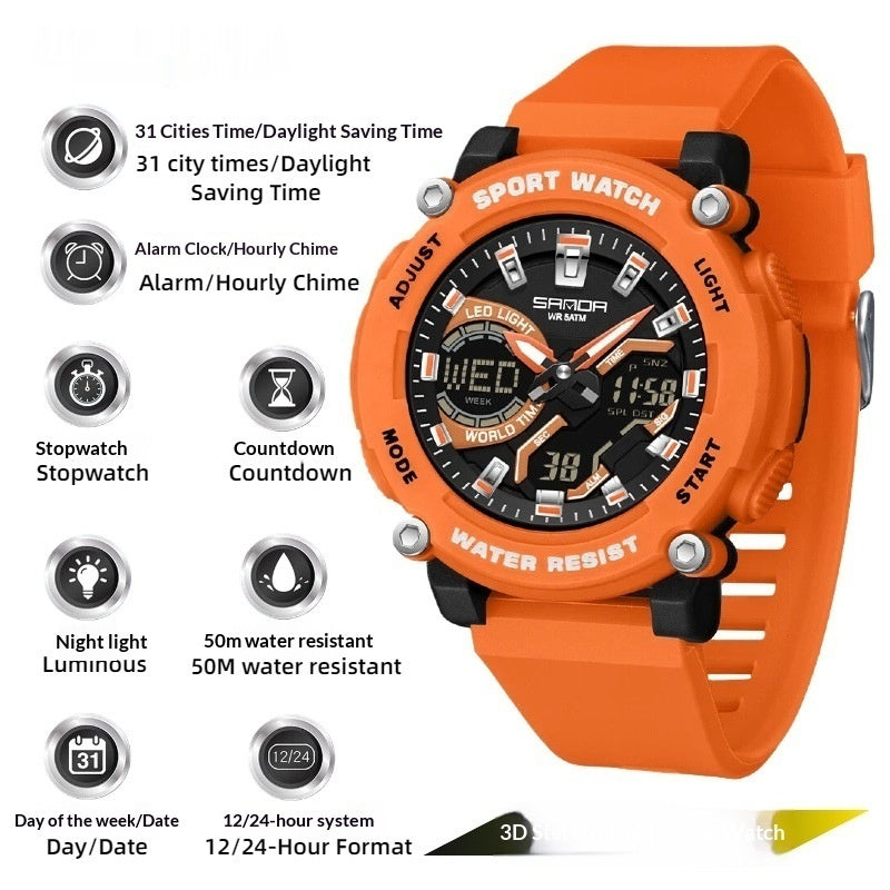 Dual Display Luminous Chronograph Watch | Sport & Outdoor