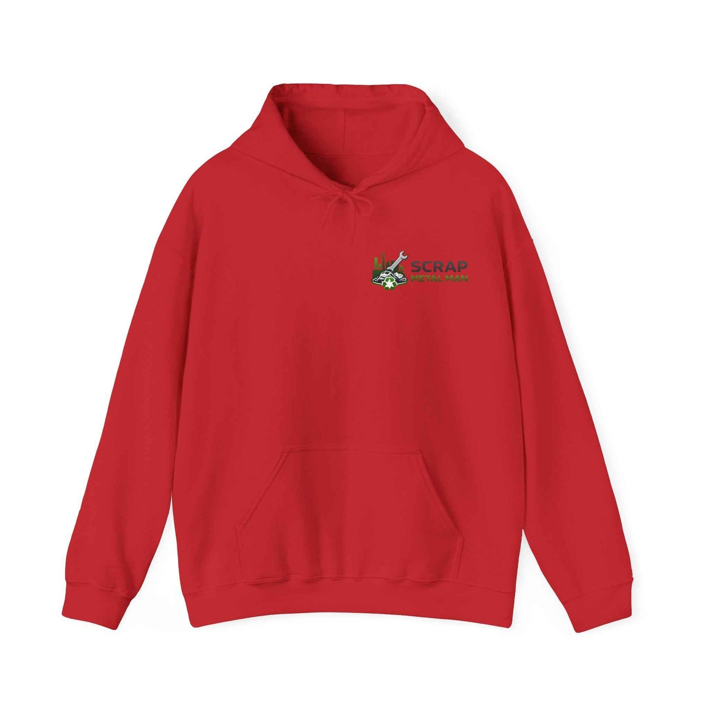 Scrap Metal Man Logo Hoodie – Industrial Style Unisex Sweatshirt