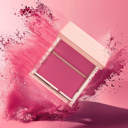 Cream & Powder Blush Duo - Buildable Natural Finish