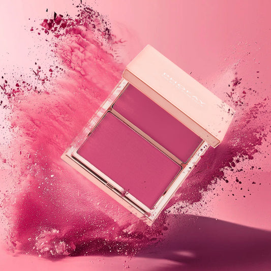 Cream & Powder Blush Duo - Buildable Natural Finish