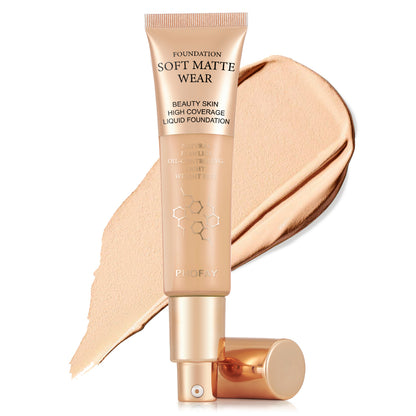 Full Coverage Liquid Foundation | Oil-Control, 10 Shades