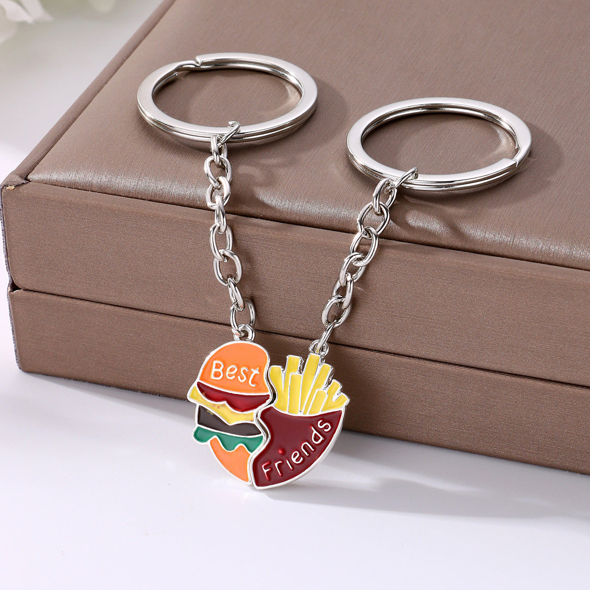 Cute Cartoon Keychain Pair | Novelty Alloy Charm 6 Designs