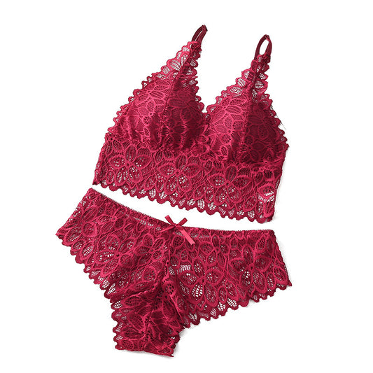 Women's Two-Piece Lace Tube Top & Knicker Set | One Size Lingerie