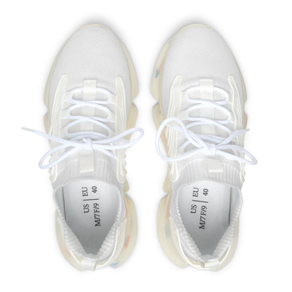 White sneakers with laces on a white background