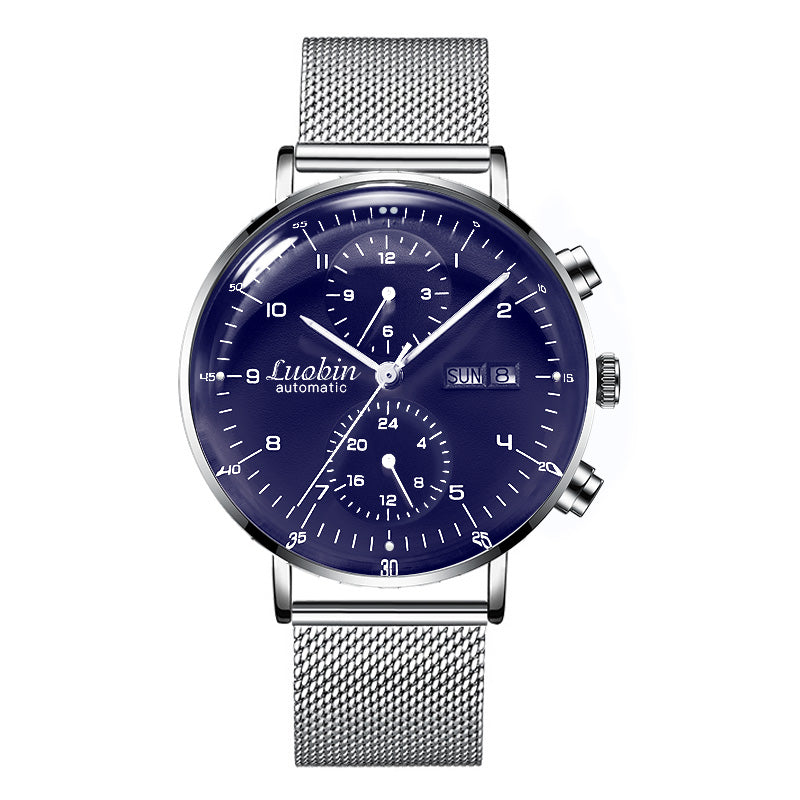 Men’s Fully Automatic Mechanical Watch – 42mm, 3ATM, Luminous