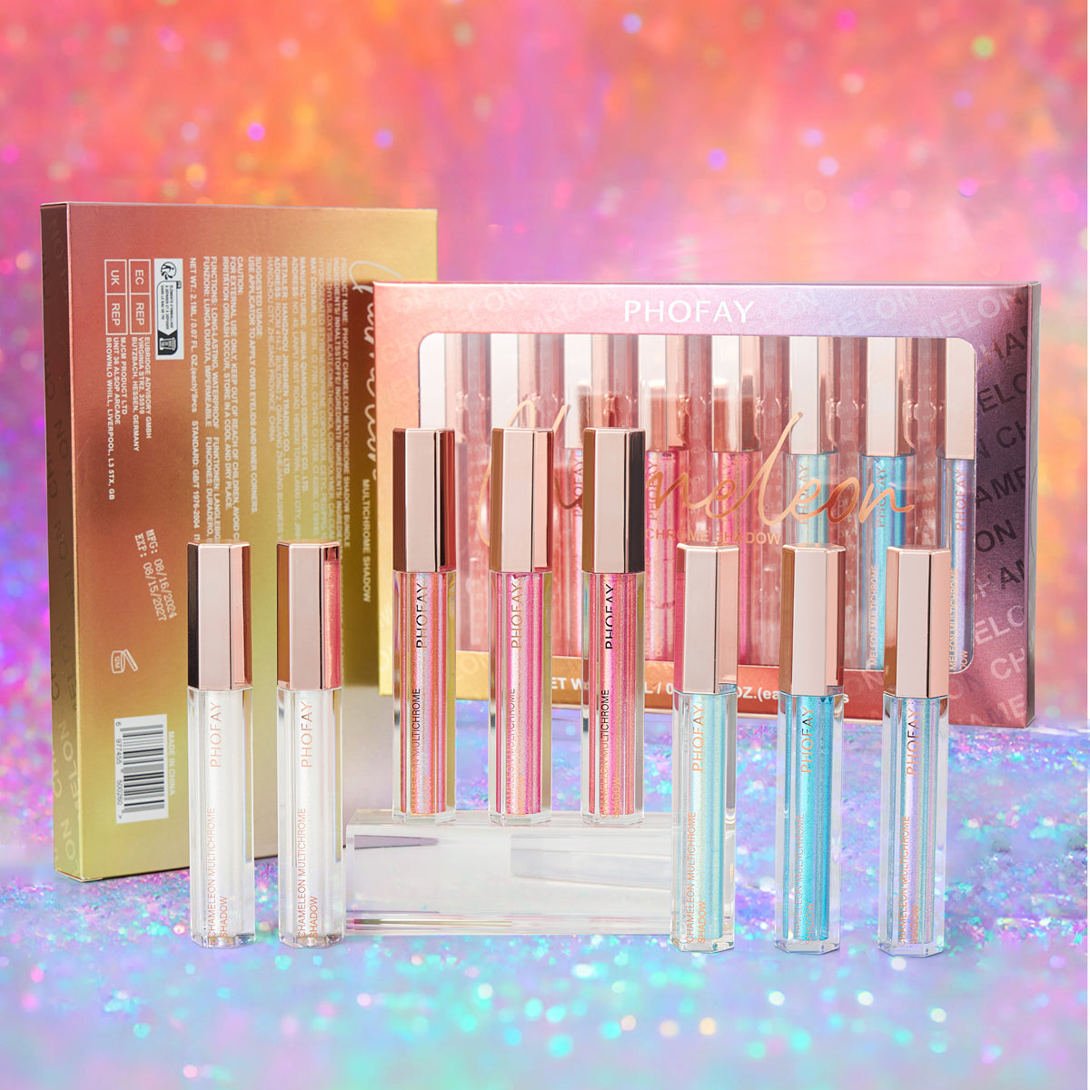 Chameleon Multichromatic Eyeshadow Bundle | 8 Shades | Waterproof