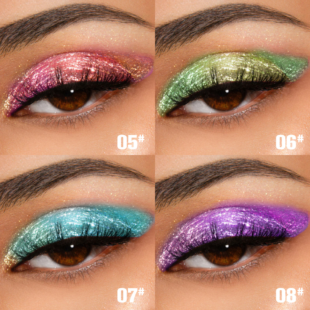 Chameleon Multichromatic Eyeshadow Bundle | 8 Shades | Waterproof