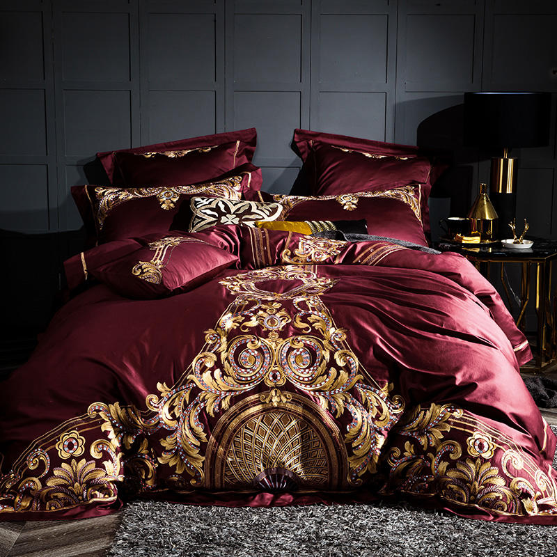 Embroidered Cotton Quilt Cover Set | Double, King & Super King