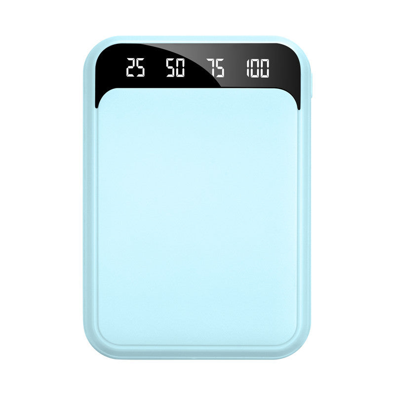 Mirror Finish Power Bank with LCD Display – 10000mAh Pink, White, Blue & Black
