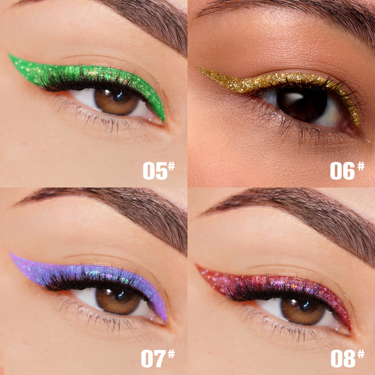 Liquid Glitter Eyeliner Set | 8 Colours | Waterproof