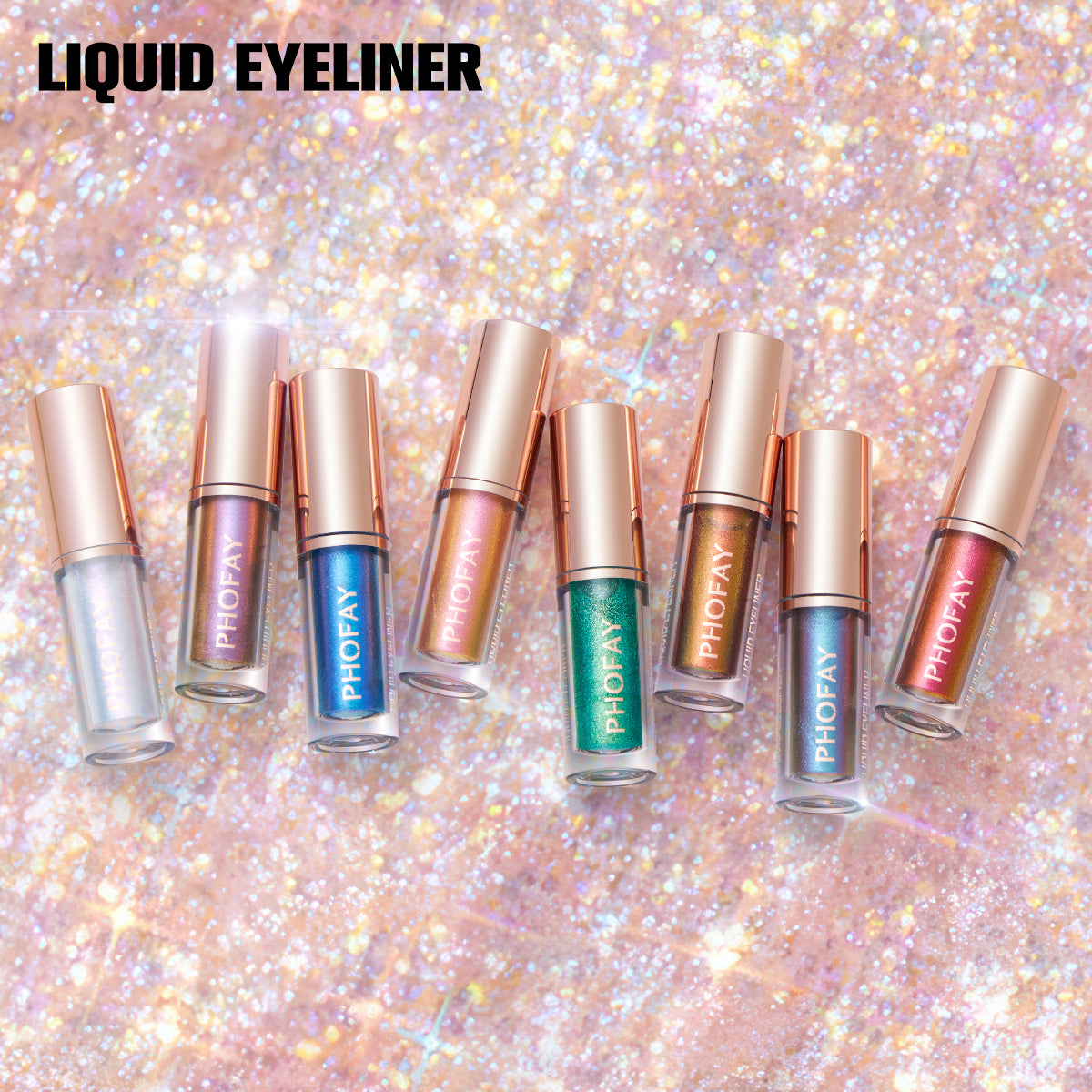 Liquid Glitter Eyeliner Set | 8 Colours | Waterproof