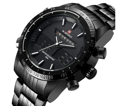 Men's 47mm Sports Watch – Japanese Quartz, Luminous, 30M Waterproof