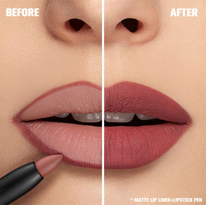 Matte Lip Liner & Lipstick Pen | 8 Shades