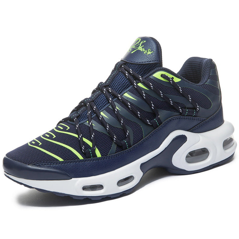 Men's Air Cushion Striped Mesh Trainers – Lightweight Breathable Sports Shoes