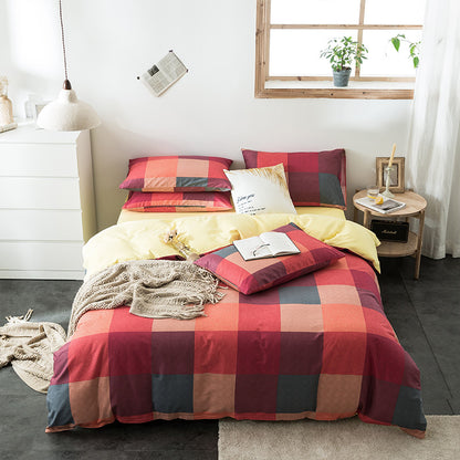 Geometric Quilted Cotton Bedding Set 4 Piece | 15 Designs