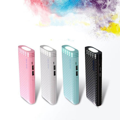 Cosmic Lighthouse Power Bank – 10000mAh LED Indicator Blue, White, Pink & Black