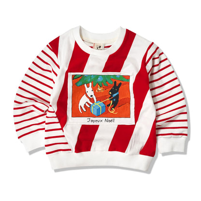 Kids Cotton Round Neck Cartoon Print Sweater | Unisex Jumper