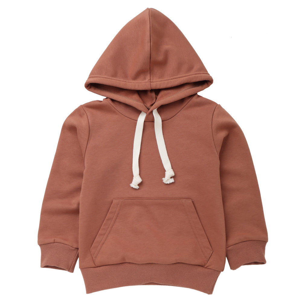 Children's 95% Cotton Hooded Sweatshirt | Kids Casual Hoodie 90-140cm