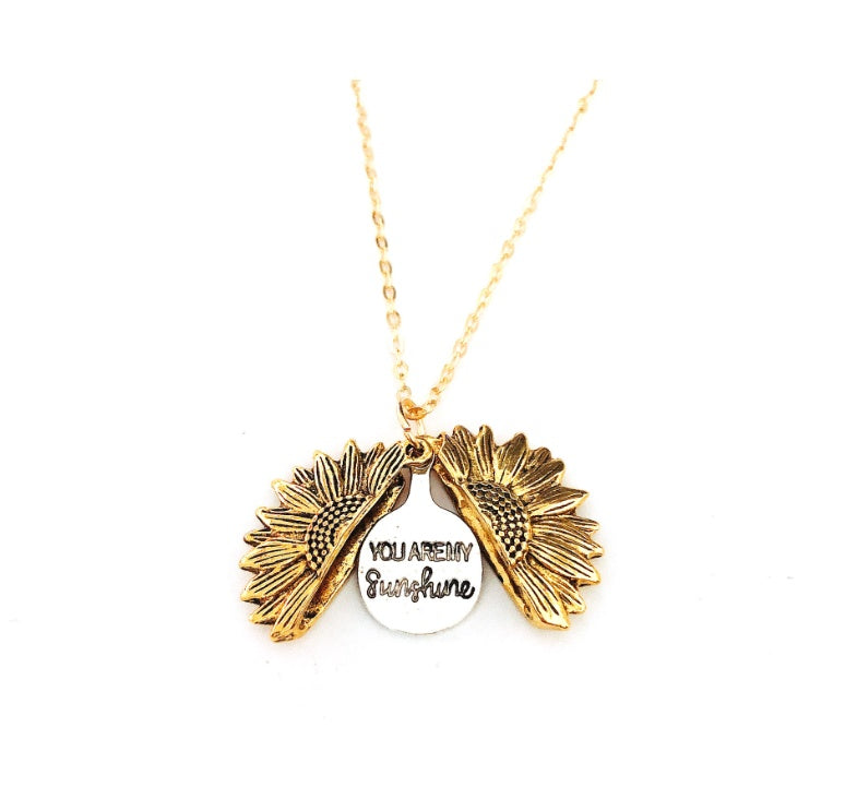 Sunflower Pendant Necklace | Gold, Silver & Rose Gold