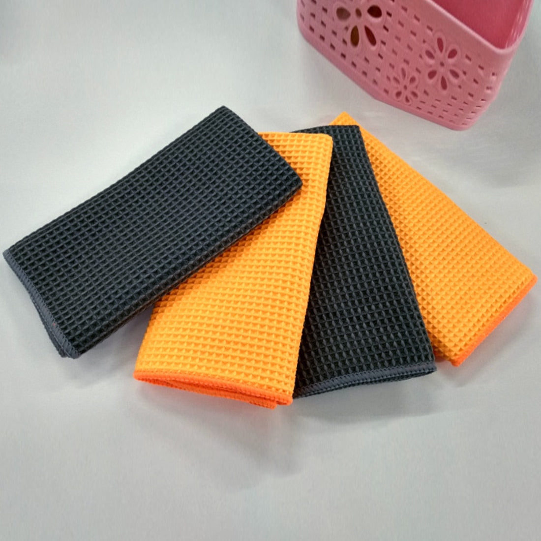 Microfibre Waffle Weave Car Wash Towel 40x40cm | Scratch-Free Detailing Cloth