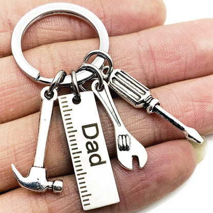 Dad, Papa & Grandpa Miniature Tool Keychain | Hammer & Screwdriver Gift