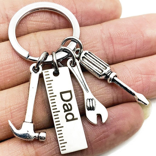 Dad, Papa & Grandpa Miniature Tool Keychain | Hammer & Screwdriver Gift