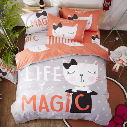 Cartoon Print Cotton Bedding Set 4 Piece | 32 Designs