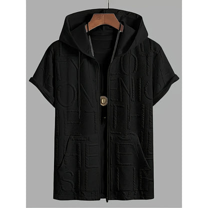 Men's Plus Size Fleece-Lined Jacquard Shirt 2XL-6XL