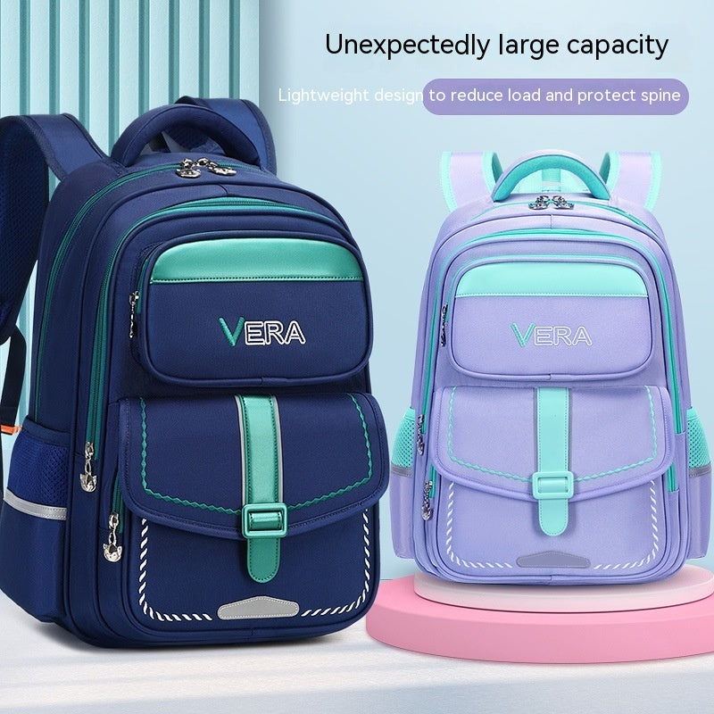 Kids' Spine-Protection Waterproof School Backpack – S & L