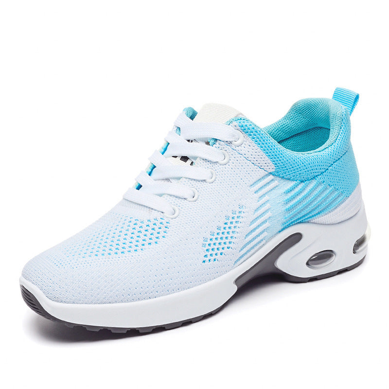 Women's Flyknit Casual Running Trainers - Breathable Flat Lace-Up