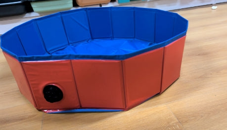 Foldable Dog Paddling Pool | No-Inflate PVC Collapsible Pool for Dogs