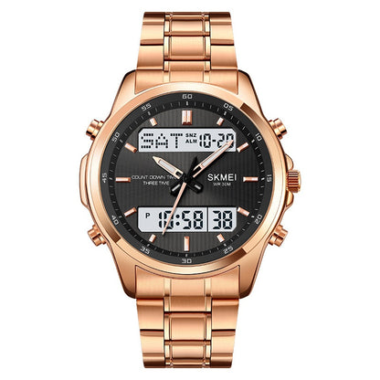 Men’s Dual Display Sport Watch – 53mm, Japanese Movement, Stopwatch & Alarm