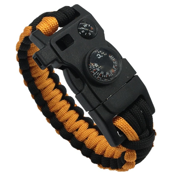 Paracord Survival Bracelet – 7-Core 220kg SOS Emergency Bracelet Red, Yellow, Green & Camouflage