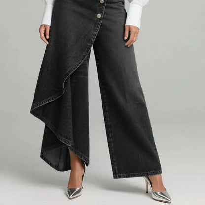 Women's Ultra-Low Rise Straight-Leg Washed Jeans - 4 Colours, S-2XL