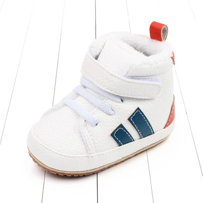 Baby High-Top Velcro Shoes | Unisex Soft Sole Infant Trainers 11-13cm