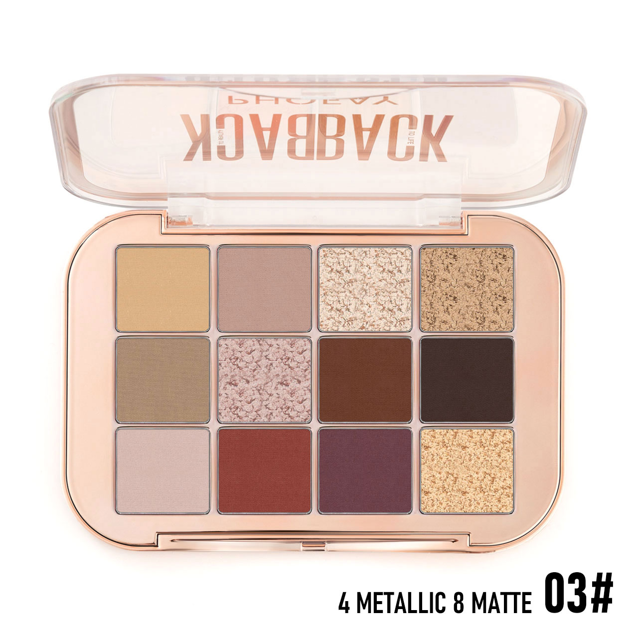 12-Shade Eyeshadow Palette Matte & Metallic