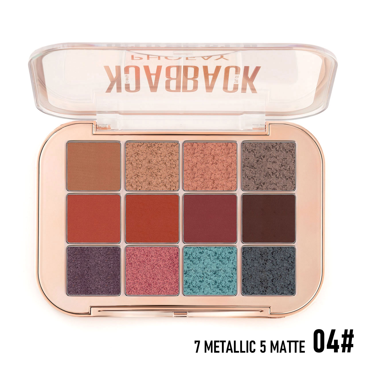 12-Shade Eyeshadow Palette Matte & Metallic